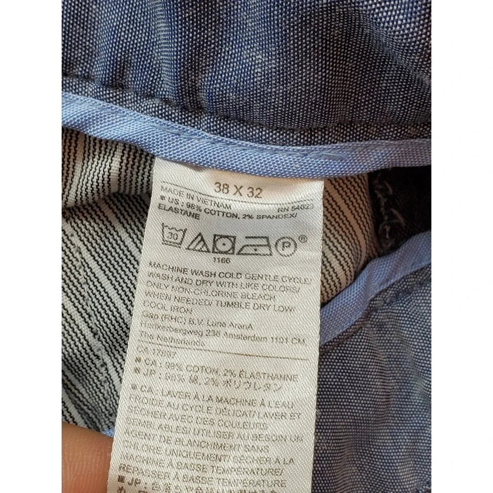 Banana Republic Men‎ Pants 38X32 Gray Chino Slim-Tapered Fit Slim